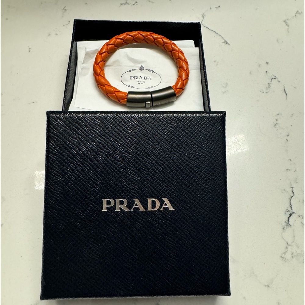 Prada leather bracelet. Excellent condition.